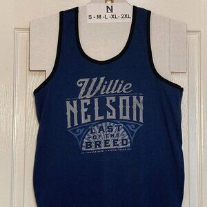 Willie Nelson original Last of the Breed Sleeveless Tee blue